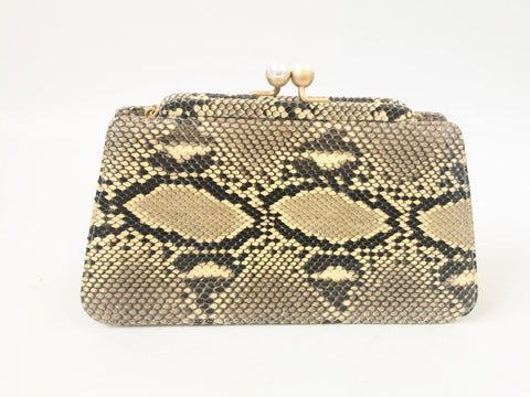 Vintage Judith Leiber Snake Clutch Crossbody Handbag at 1stDibs